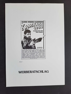 Werberatschlag : KAMIKAZE 1989 - Rainer Werner Fassbinder (Filmverlag d.Autoren)