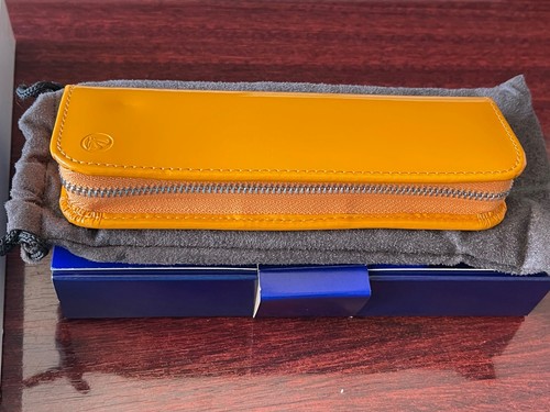 Pelikan 2 Federmäppchen Leder gelb TG182 - Bild 3 von 6
