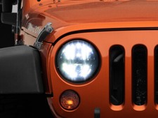 Raxiom 97-18 fits Jeep Wrangler TJ/JK Axial Series LED Headlights- Black Housing