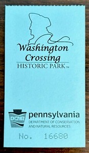 SHIPS FREE! Used ticket stub, Washington Crossing Historic Park, PA Oct. 26 2023