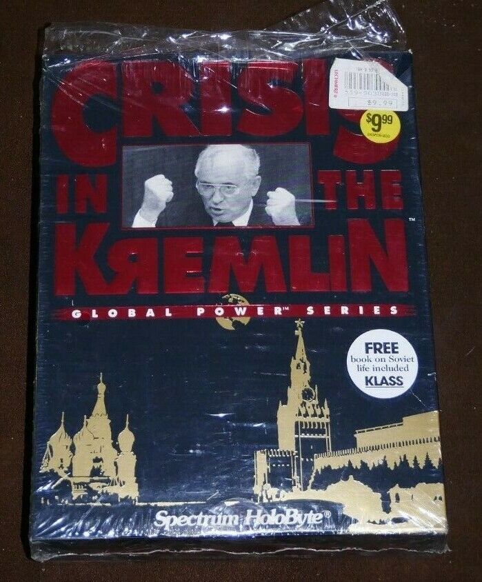 Spectrum Holobyte Crisis In The Kremlin w/ Klass book Vintage Big Box PC Game