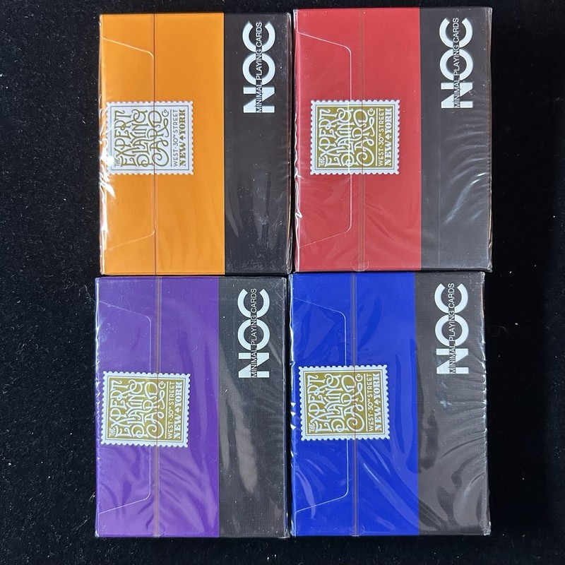4 Noc Playing Cards - Orange, Red Purple Blue EPCC￼