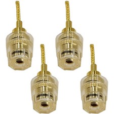 4X 4mm Banana Female to 2mm Pin Gold Plated Connector For HIFI Adapter Plug NEW