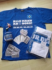HSV-Konvolut ! T-Shirt 2015 / Duschtuch /Tasse/ Quartett/Beiersdorfer Figur 1999