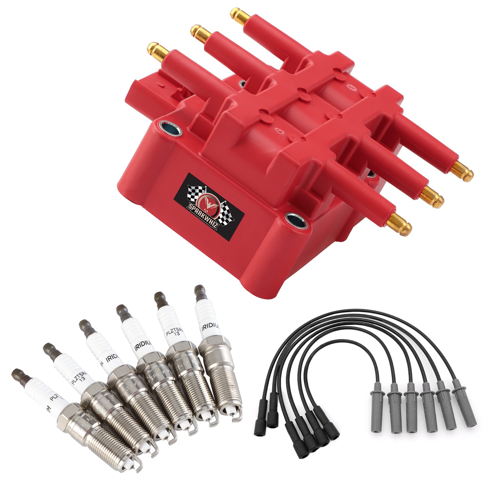 1 Set Ignition Coil & Iridium Spark Plug & Wire For Wrangler V6 3.8L 07-11 UF305