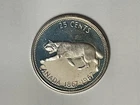 1967 Canadian Silver Quarter 80% Silver Centennial Bobcat 1867-1967 See Disc