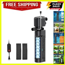 25W UV Aquarium Filter, 200 GPH Pump with Timer for 20-75 Gal Tanks