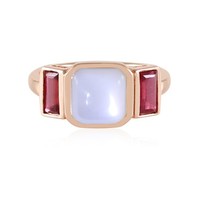 Cavill Ring Sterlingsilber RoséVergold WeißEr Mondstein 2,7Ct Rubine