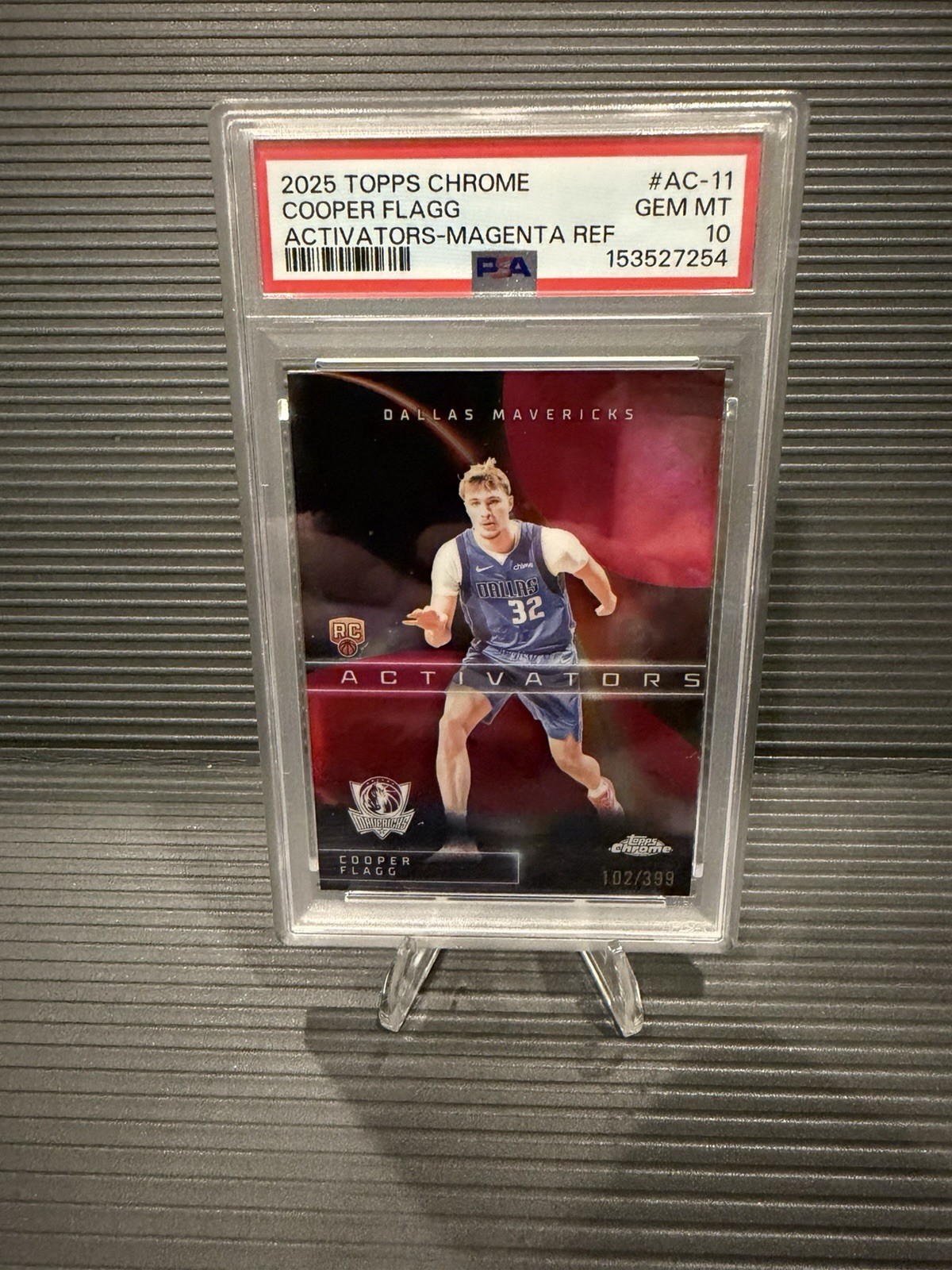 2025-26 Topps Chrome - Activators Cooper Flagg #AC-11 (RC) Magenta /399 PSA 10
