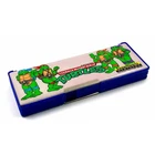 Vintage TMNT TURTLES PENCIL CASE DOUBLE MAGNETS 1990 MIRAGE STUDIOS