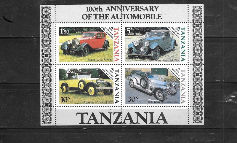 TANZANIA SC#266a 1985 ANTIQUE CARS AUTOMOBILES MNH MINT NH XF SOUVENIR SHEET 