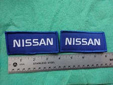 Vintage Nissan Dealer Service Hat Shoulder Patch set