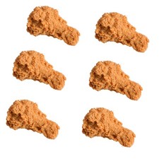 LONG XIN SERIES 6PCS Fake Chicken Drumstick Prop Fried Legs, Orange