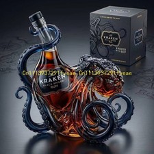 Kraken Rum Edition Octopus Glass Whisky Liquor Decanter Bottle Nautical Home Bar