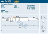 FAE GlüHkerze 74250 FüR Audi VW Seat Skoda