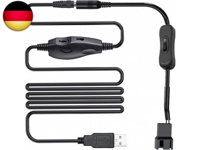 RUNCCI-YUN 12V USB Fan Controller, USB DC 5 V Step up zu 12V 2 polig Fan Speed