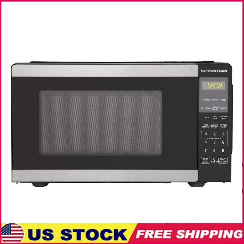Countertop Microwave Oven 900 W Digital Timer Child Lock Reheat Stainless Steel
