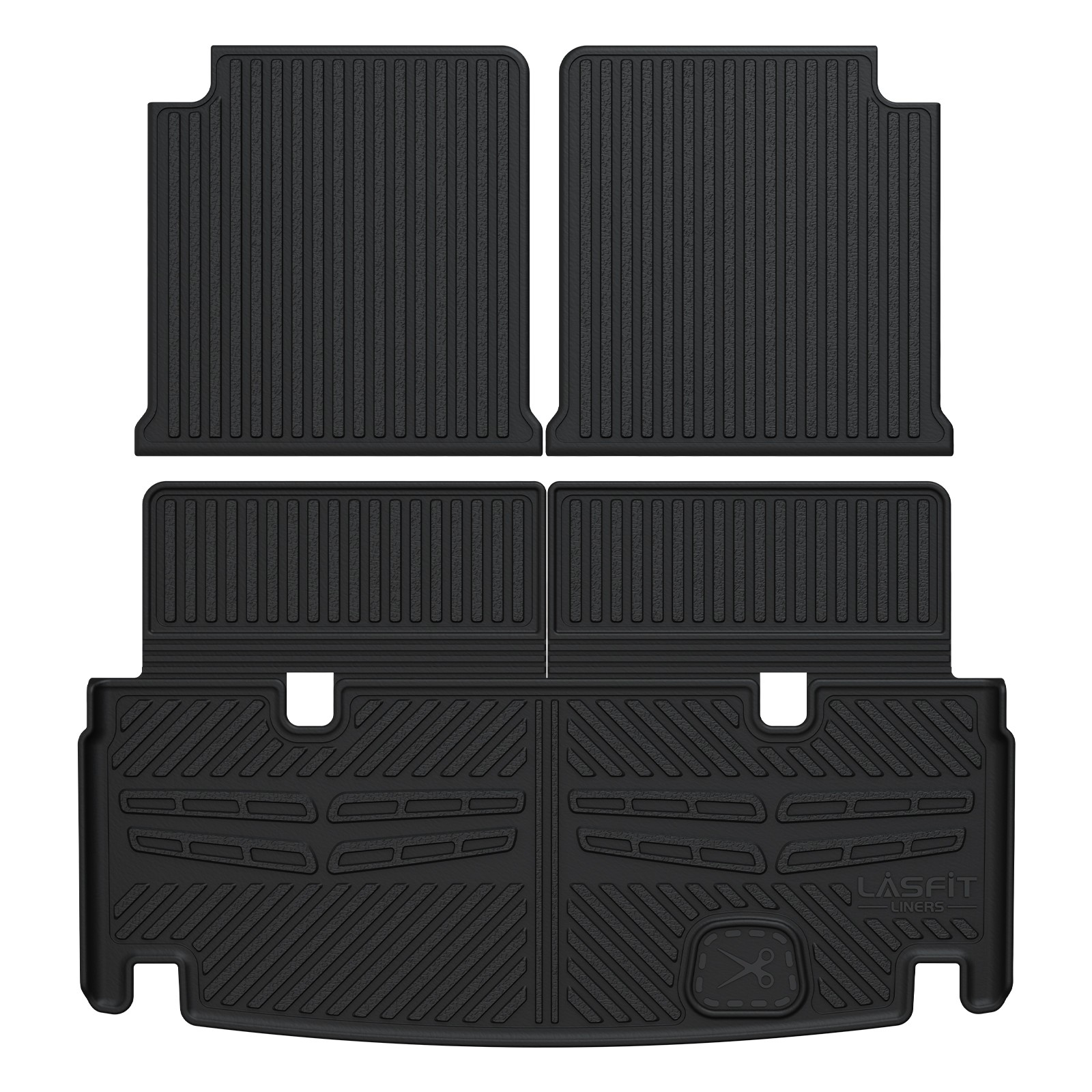 Cargo Liner Seatback Mats for Mercedes 2017-2019 GLS450 GLS500 & 2013-2016 GL450