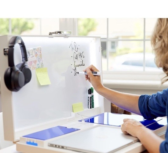 Worky 15-in-1 home office/ school workstation desk w/ built-in storage & power