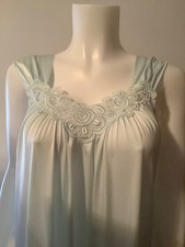 Vintage Shadowline Mint Green Small Nylon Sleeveless Nightgown