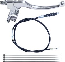 7/8" Dirt Bike Left Clutch Handle Lever and 38.9'' Clutch Cable Color: Silver