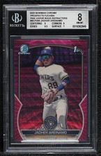 2023 Bowman Chrome Fuchsia & Pink Vapor Refractor Jadher Areinamo BGS 8 14dq