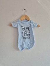 Novelty Light Blue Baby Slogan Cotton Bodysuit/Vest - 3-6 Months