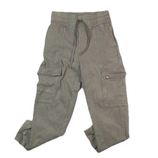Joy Lab Brown Cargo Pocket Drawstring Jogger Sweatpants Women XS