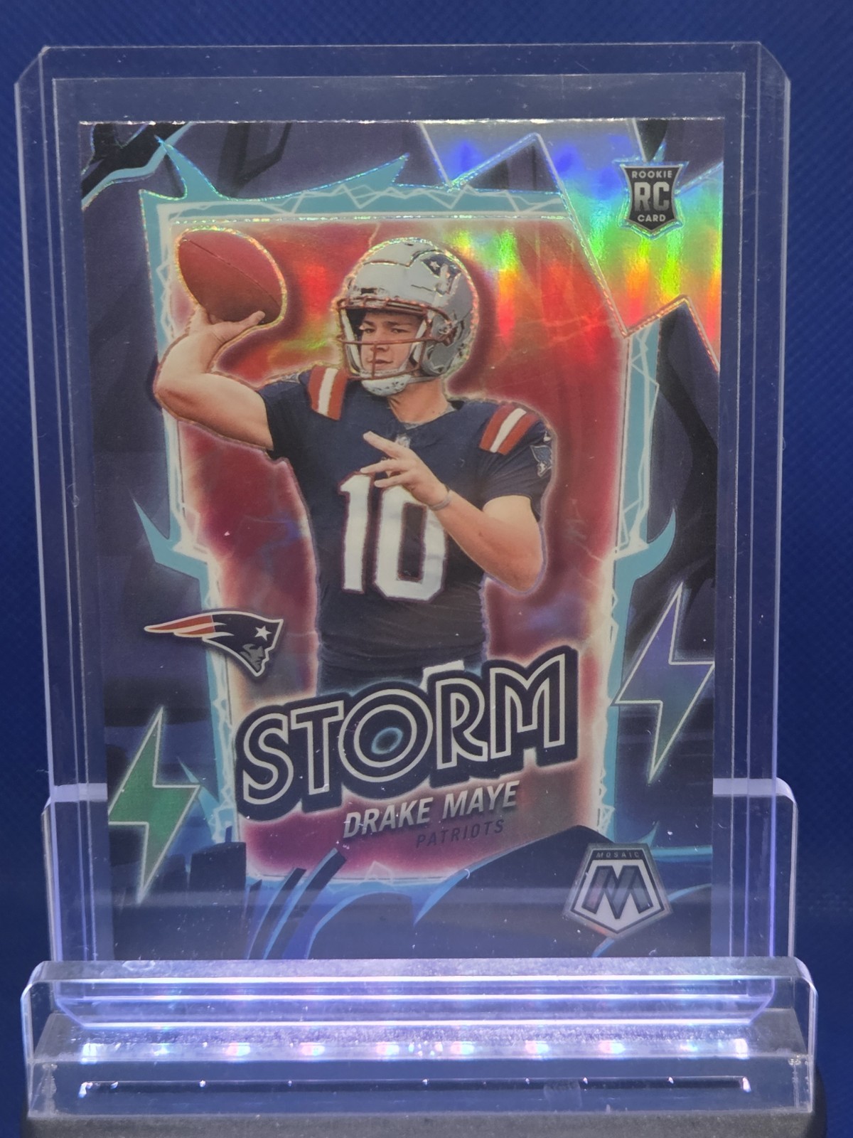 2024 Panini Mosaic Drake Maye Storm SILVER Prizm Rookie Patriots