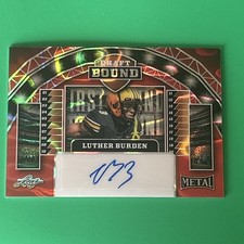Luther Burden 2025 Leaf Draft Bound Red Lava Autograph /10 Chicago Bears #DB-LB1