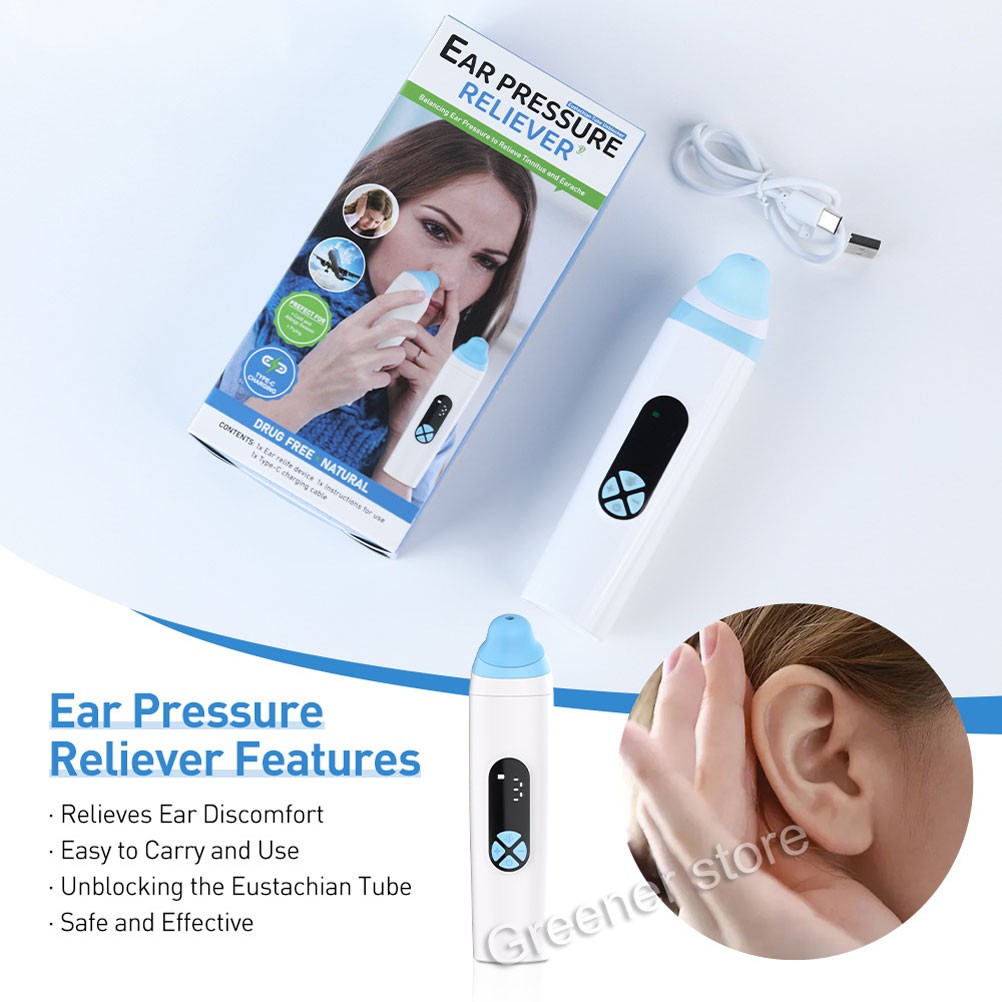 Portable Electric Ear Pressure Relief Eustachian Tube Rechargeable For Tinnitus