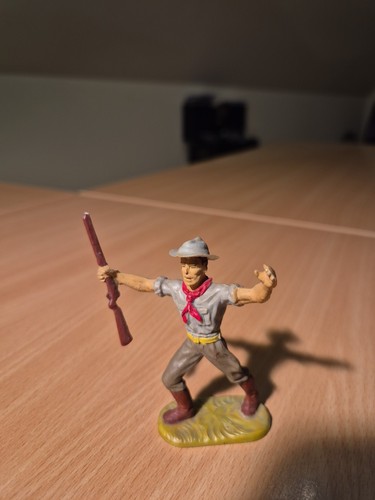 Starlux - JOUET . STARLUX . FAR WEST . COW BOY PRISONNIER ATTACHÉ AU