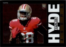 2014 Topps Chrome 1985 #19 Carlos Hyde RC Rookie Rookie Card RC . rookie card picture