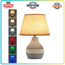 UMEXUS 10″ Cordless Ceramic Table Lamp with Timer, Dimmer & Remote Control