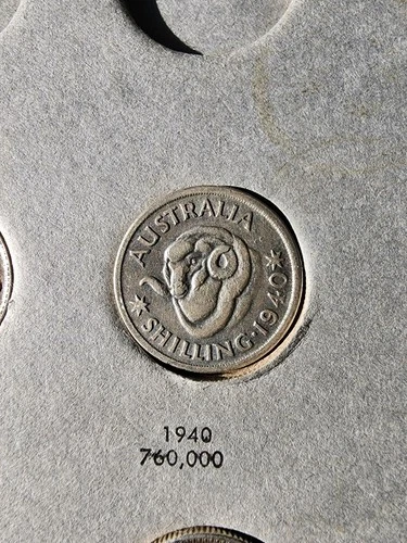 1940 Australia Shilling — photo from the most recent tracked eBay sale