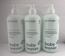 ATTITUDE Baby Leaves GOOD NIGHT 2-IN-1 Shampoo  Body Wash, 16oz Ea, 3 PACK