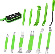 GOOACC 11 PCS Trim Removal Tool Kit, Metal Pry Tool Auto Fastener Remover Pry Ba