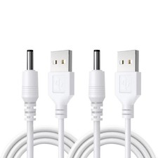 2-Pack 3.3 FT USB to DC 3.5x1.35mm Charger Cable 2A Power Supply Cord
