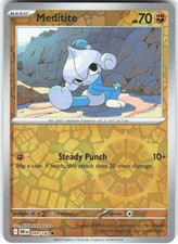 Meditite 099/182 Destined Rivals DRI Reverse Holo NM Pokemon Card TCG