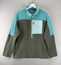 Cotopaxi Women  s Size XL Abrazo Blue Green Fleece Color Block Half Zip Jacket