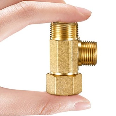 Water Line Adapter Splitter Tee Valve - Brass Dishwasher Toilet Supply 1 PCS
