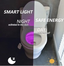 2 PACK Toilet Light Motion Sensor 16 Colors Changing 2 Pack Led Glow Bowl