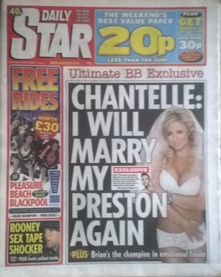 DAILY STAR 11 September 2010 - Chantelle Houghton, Gemma Arterton, Kate Moss