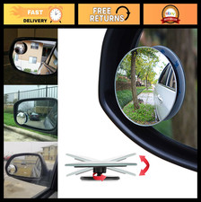 2" Round Blind Spot Mirrors - Adjustable HD Glass Convex Wide Angle, Universal F