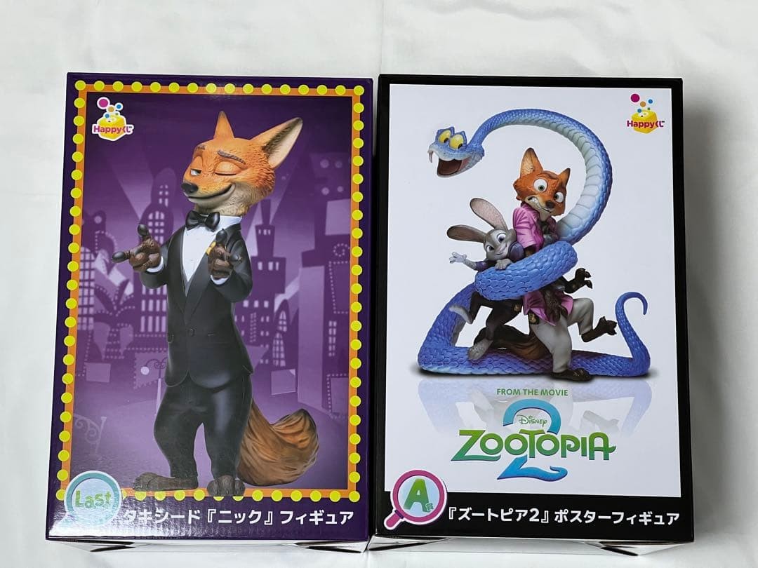 Happy Kuji Zootopia 2 A Prize Poster Figure & Last One Nick Figure 2pcs Set