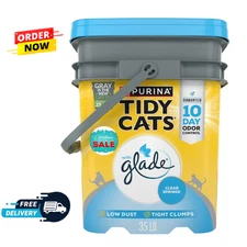Purina Tidy Cats Clumping Cat Litter, Glade Clear Springs Deodorizing, Low Dust,