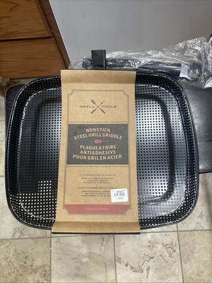 Williams Sonoma Nonstick Steel Grill Griddle with Removable Handle   New