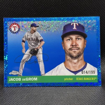 2025 Topps Chrome Platinum - Jacob deGrom #112 Blue Mini-Diamond Refractor /199