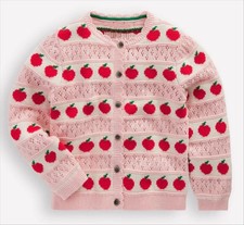 Mini Boden Apple Cardigan Knit NWT New 9-10