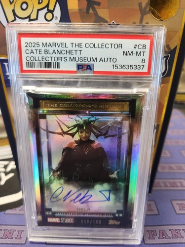 2025 Topps Marvel Cate Blanchett Hela Auto #008/100 PSA 8 POP 1 None High